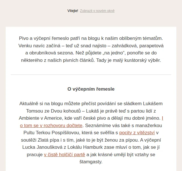 Jídlo a radost: Průvodce pivem a výčepem – červen 2026 | Nuslet.cz
