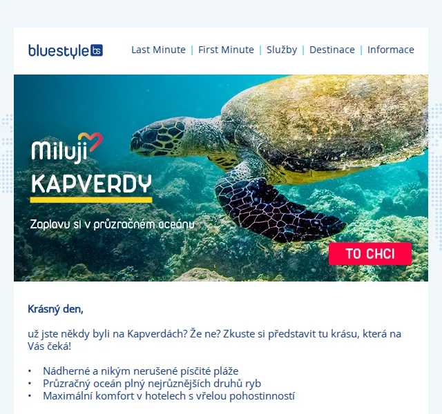 ✈ CK Blue Style ☀️: Last Minute Kapverdy od 19 990 Kč – červenec 2026 | Nuslet.cz