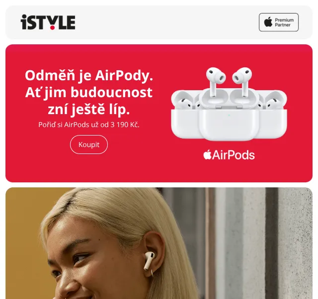 iSTYLE: AirPods 4 od 3 190 Kč – červen 2026 | Nuslet.cz