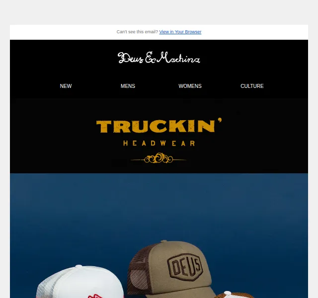 Deus Ex Machina Europe: Nová kolekce trucker čepic – červen 2026 | Nuslet.cz