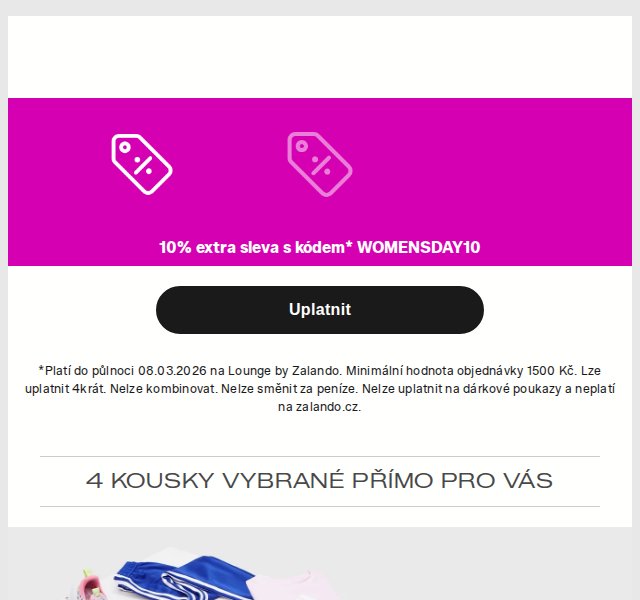 Lounge by Zalando: 10 % sleva WOMEN DAY10 – březen 2026