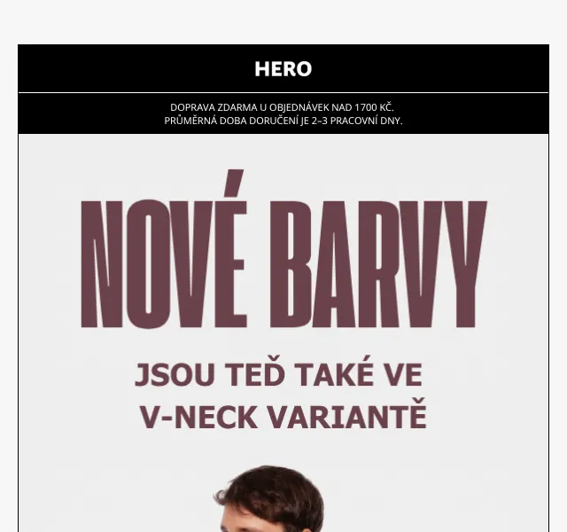 HERO: Nové V-Neck barvy + Heather Burgundy – červen 2026 | Nuslet.cz
