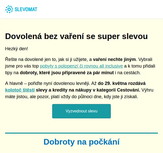 Slevomat: Kolotoč štěstí slevy až 50 % + kredity – červen 2026 | Nuslet.cz