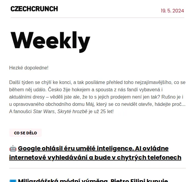 CzechCrunch: Červnový přehled slev a novinek 2026 | Nuslet.cz