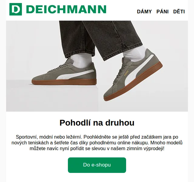 DEICHMANN: Nové tenisky se slevou až 58 % – červen 2026 | Nuslet.cz