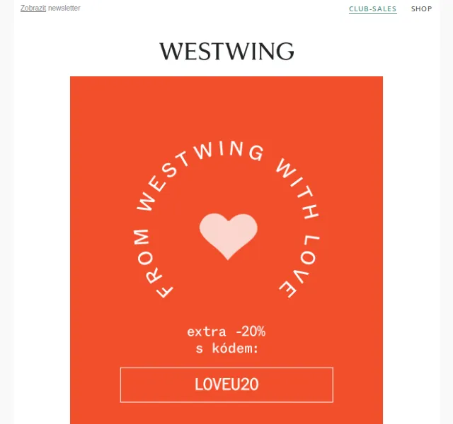 Westwing: Extra -20% na bestsellery – červen 2026 | Nuslet.cz