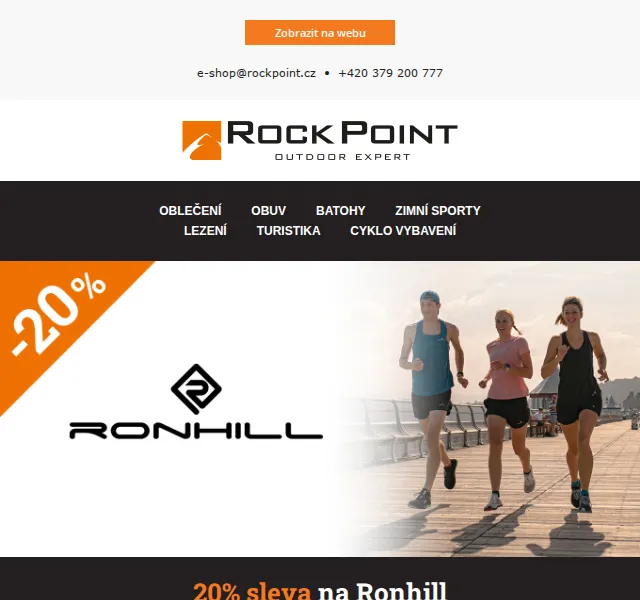 Rock Point: 20% sleva na Ronhill – červen 2026 | Nuslet.cz
