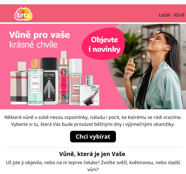 Teta drogerie: Vůně v akci – červen 2026 | Nuslet.cz