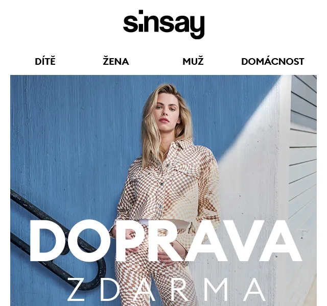 Sinsay: Dny dopravy zdarma! 🚚 – červen 2026 | Nuslet.cz