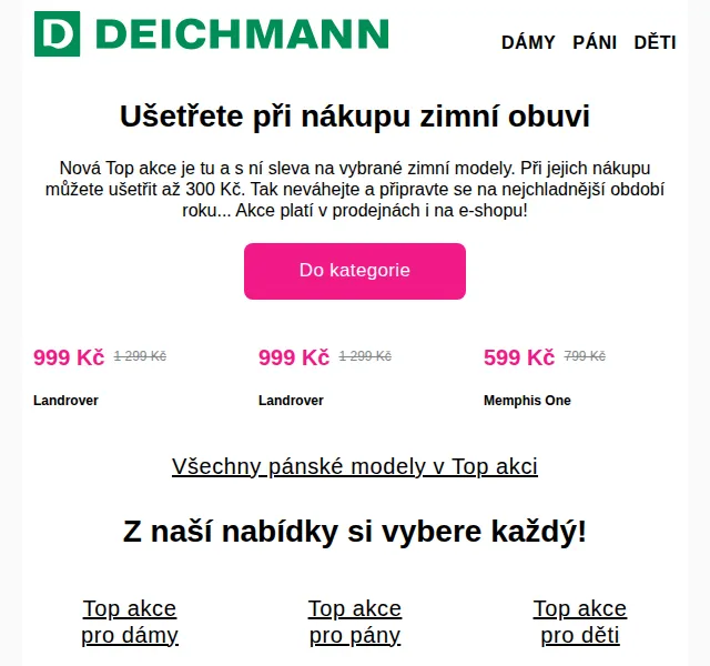DEICHMANN: Sleva až 300 Kč na zimní boty – červen 2026 | Nuslet.cz