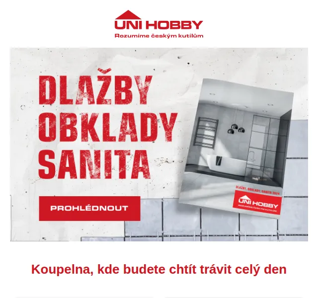 UNI HOBBY: Nový katalog obkladů a dlažeb – červen 2026 | Nuslet.cz