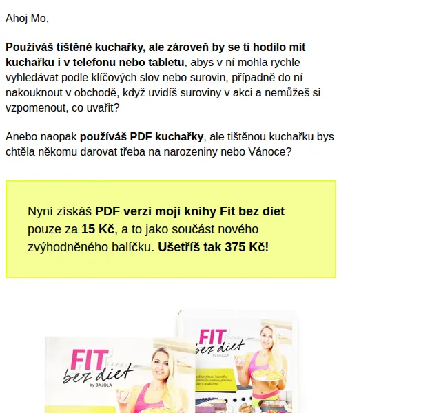 BAJOLA ✌ Fit bez diet: PDF kuchařka za 15 Kč – červenec 2026 | Nuslet.cz