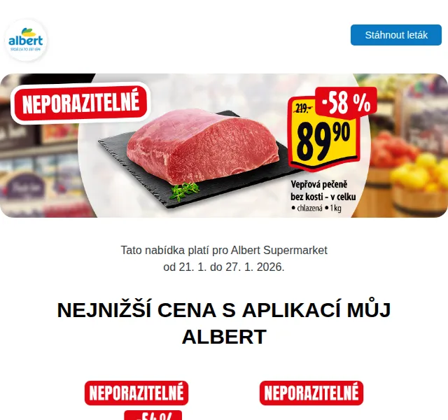 Albert: Sedlčanský Hermelín duopack 59,90 Kč – leden 2026 | Nuslet.cz