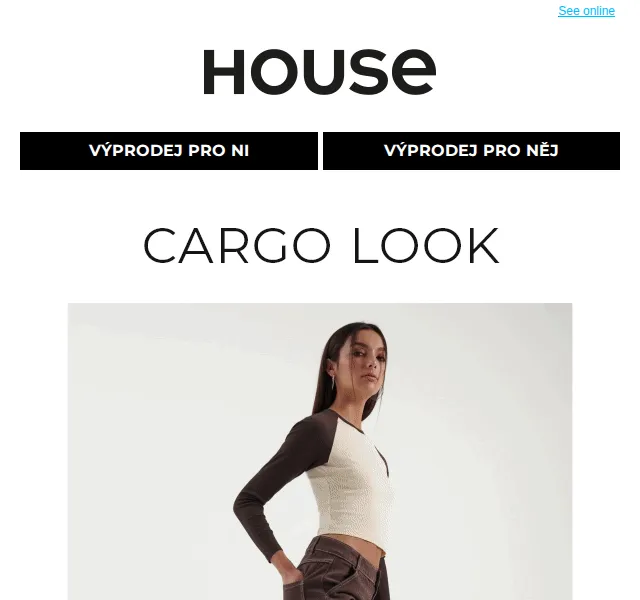 HOUSE: Cargo look výprodej – květen 2026 | Nuslet.cz
