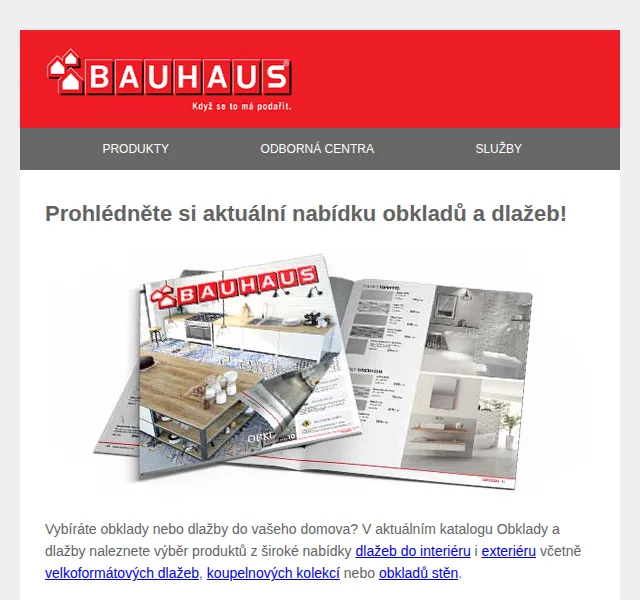 BAUHAUS: Nový katalog Obklady a dlažby – květen 2026 | Nuslet.cz