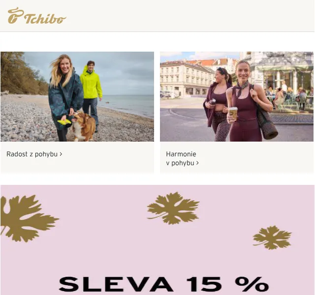 Tchibo: Podzimní móda se slevou 15 % – srpen 2026