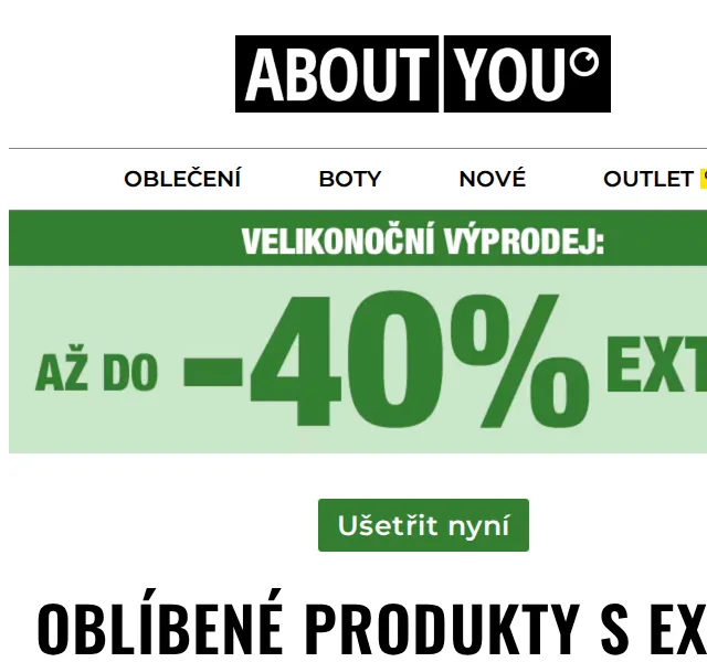 ABOUT YOU: Velikonoční výprodej až -40 % – červenec 2026 | Nuslet.cz