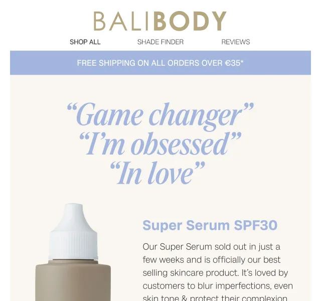 Bali Body: Super Serum SPF30 – červen 2026 | Nuslet.cz