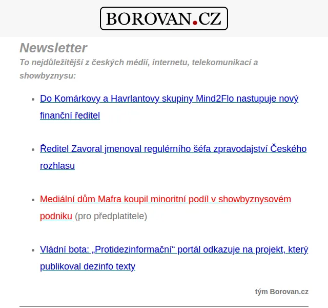 Aleš Borovan: Přehled zpráv z médií a showbyznysu – červen 2026 | Nuslet.cz