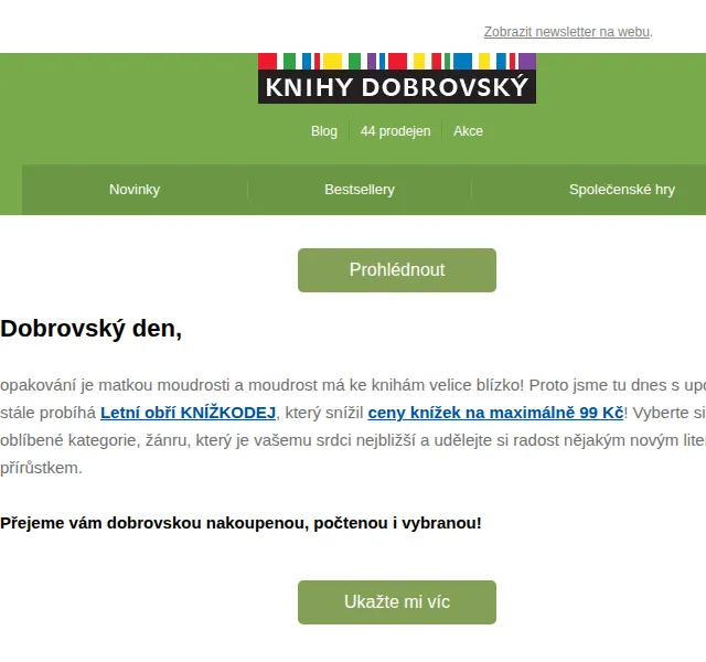 KnihyDobrovsky.cz: Letní knížkodej – knihy za 99 Kč – červenec 2026 | Nuslet.cz