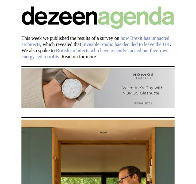 Dezeen Daily: Brexit a architektura – červen 2026 | Nuslet.cz