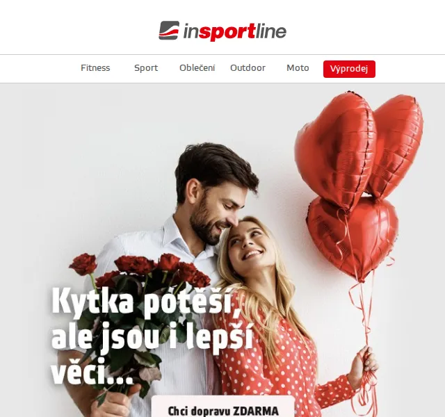 inSPORTline: Valentýnská doprava ZDARMA nad 500 Kč a slevy až -62 % – červen 2026 | Nuslet.cz