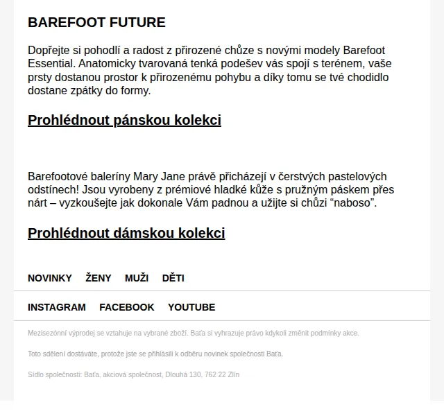 Baťa: Barefoot kolekce – červen 2026 | Nuslet.cz