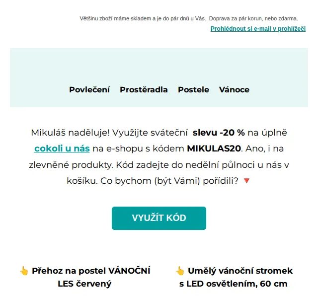 Výprodej povlečení: sleva 20 % na vše – červen 2026 | Nuslet.cz
