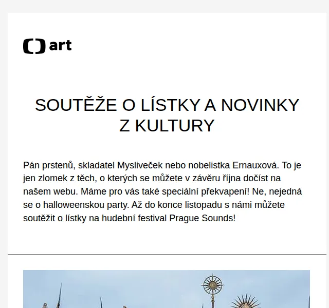 Web ČT art: Soutěže o lístky Prague Sounds – říjen 2022 | Nuslet.cz