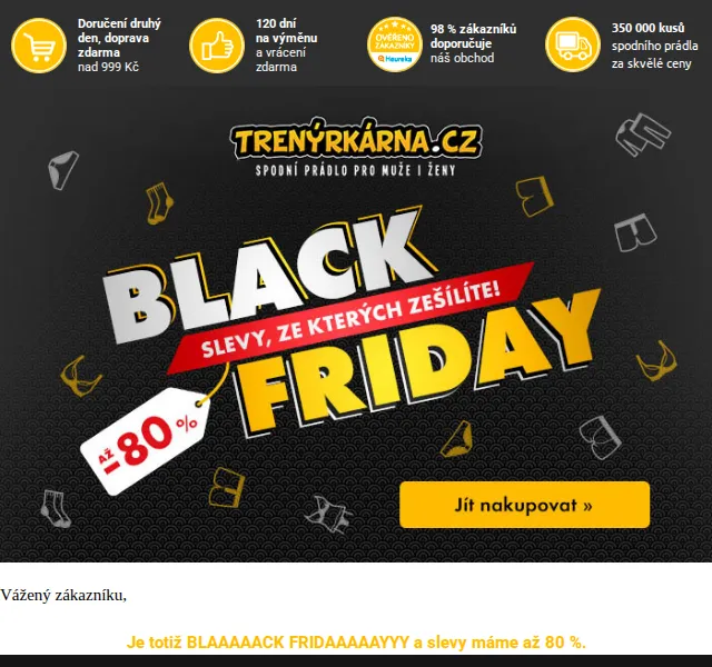 Lukáš z Trenýrkárna.cz: Black Friday slevy až 80 % – červen 2026 | Nuslet.cz