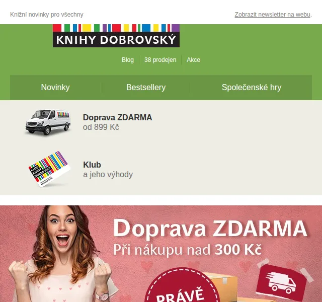 KnihyDobrovsky.cz: Doprava zdarma od 300 Kč a slevy 30–40 % – červen 2026 | Nuslet.cz