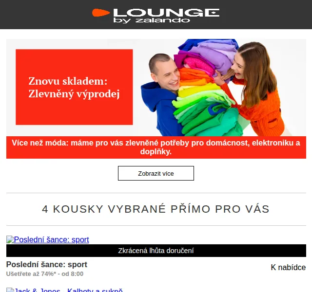 Lounge by Zalando: Jack & Jones, Vero Moda a Benetton se slevou až 75 % – červen 2026 | Nuslet.cz