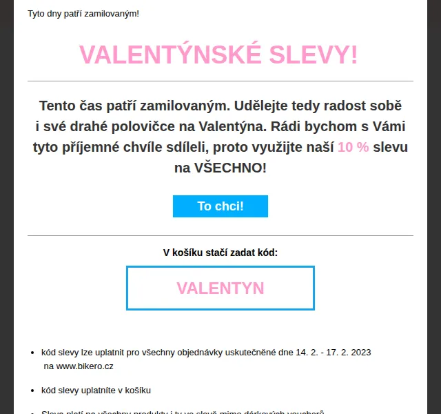 Czbikero: Dodatečná sleva 10 % – únor 2023 | Nuslet.cz
