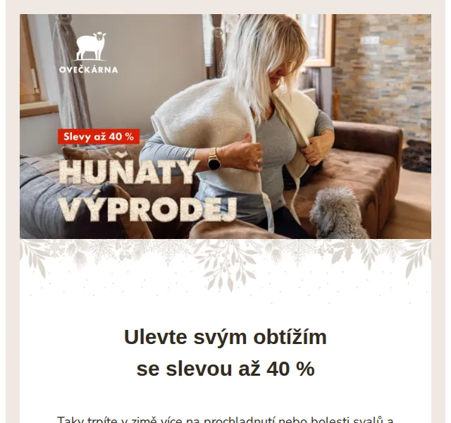 Ovečkárna: Huňatý výprodej se slevou až 40 % – červen 2026 | Nuslet.cz