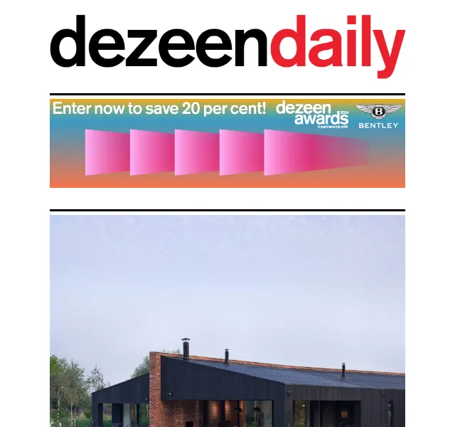 Dezeen Daily: Nejdůležitější architektonické zprávy – červen 2026 | Nuslet.cz