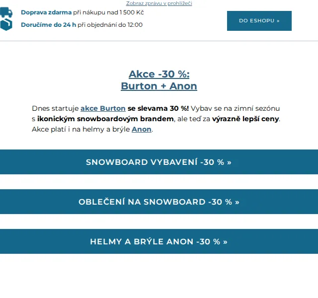 SNOWBOARD ZEZULA: Burton sleva 30 % – červen 2026 | Nuslet.cz