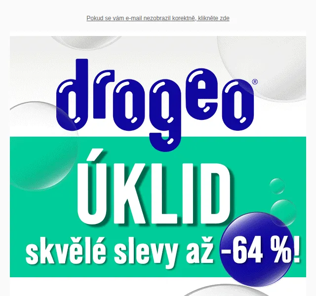 Drogeo: Bref, Clin, Somat, Pur již od 40 Kč – červen 2026 | Nuslet.cz