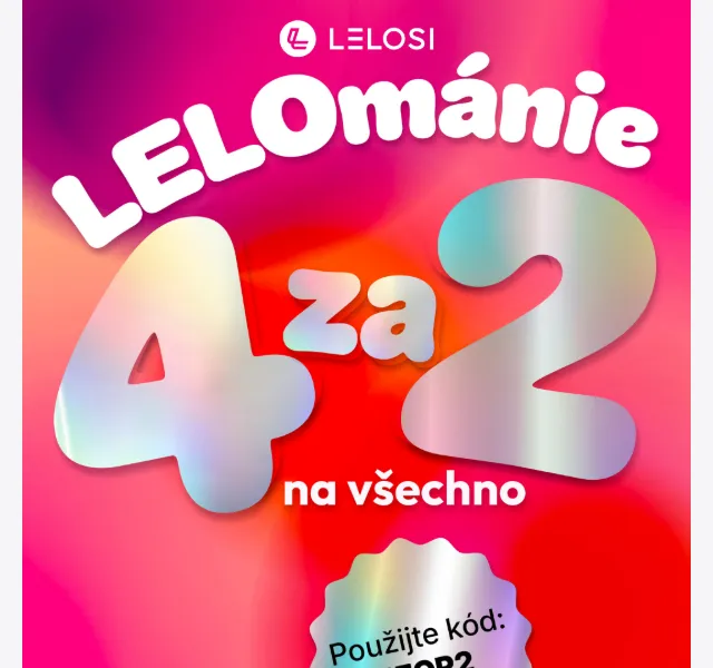 LELOSI: 4 za 2, 8 za 4 slevový kód – srpen 2026