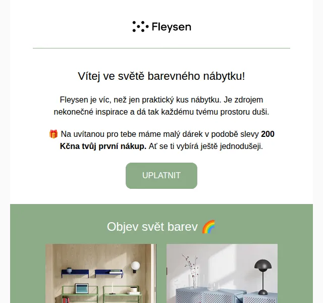 Fleysen: 200 Kč sleva na nábytek – duben 2026 | Nuslet.cz