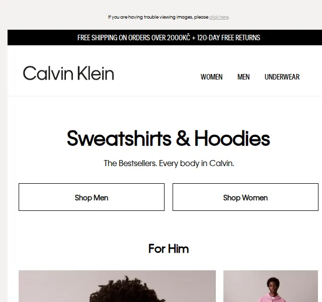 Calvin Klein: Sweatshirts & Hoodies – bestsellery – červen 2026 | Nuslet.cz