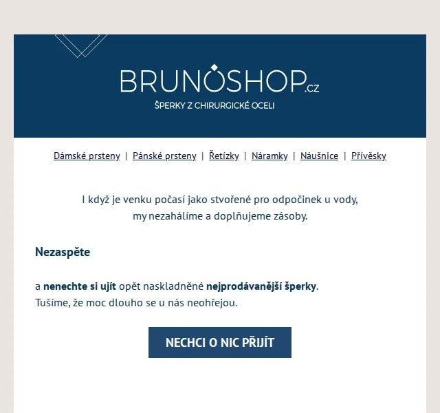 BRUNOshop.cz: Nejoblíbenější šperky opět skladem – červen 2026 | Nuslet.cz