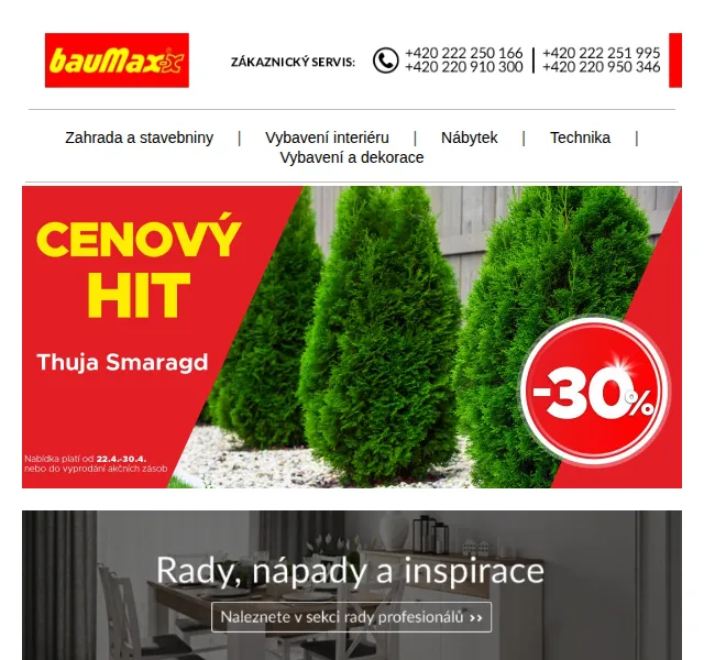 bauMax: Hurá do zahrady za každého počasí – červen 2026 | Nuslet.cz
