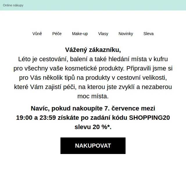 Douglas CZ: Sleva 20 % na kosmetiku – červenec 2024 | Nuslet.cz