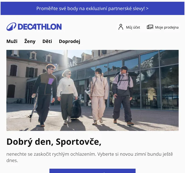 Decathlon: Zimní bundy od 479 Kč – září 2026
