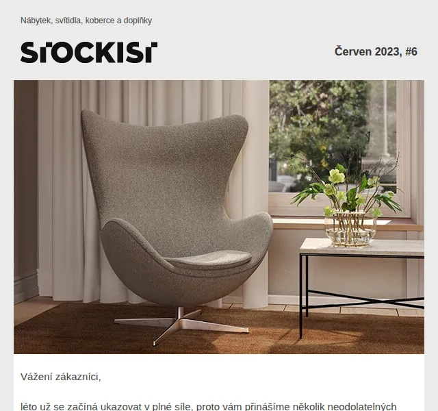 Stockist: Dánský design Egg křeslo 179 039 Kč – červen 2026 | Nuslet.cz