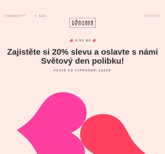 RINGANA: Světový den polibku – sleva 20 % – červen 2026 | Nuslet.cz
