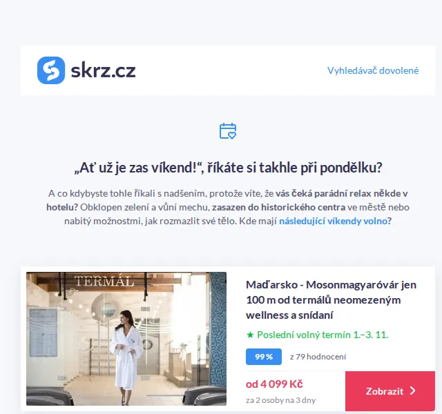 Vánoce na Skrz: Last minute víkendové pobyty od 2 599 Kč – červen 2026 | Nuslet.cz