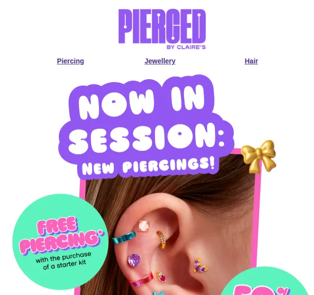 Claire's: nové piercingy a šperky – červen 2026 | Nuslet.cz