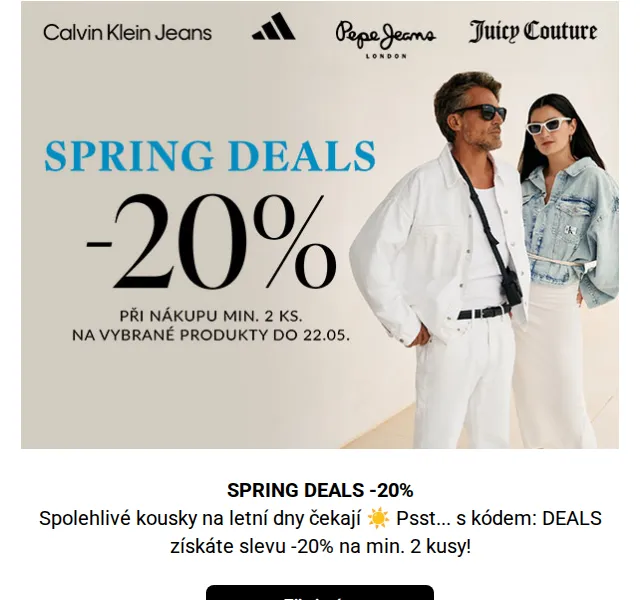 Modivo: SPRING DEALS –20 % na jarní outfity – červen 2026 | Nuslet.cz