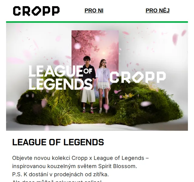 Cropp: Kolekce League of Legends Spirit Blossom – červen 2026 | Nuslet.cz